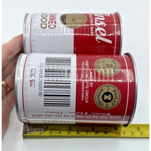 Christmas Barware Tumblers Tinsel Philadelphia Bar Metal Cups Lot of 2 HTF - Picture 8 of 15